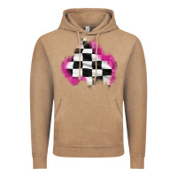 Vintage Coffee race flag glitter patch Vintage Hoodie - AdoDesignShop