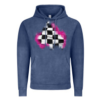Race Flag Glitter Patch Vintage Hoodie | Teevron