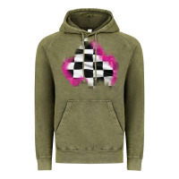Vintage Olive race flag glitter patch Vintage Hoodie - AdoDesignShop