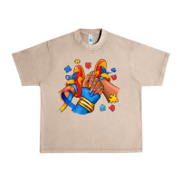 French Oak Autism afro girl sneakers Urban Heavy Tee - RanaPortraitStore