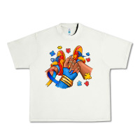 Pistachio Autism afro girl sneakers Urban Heavy Tee - RanaPortraitStore
