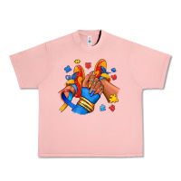 Salmon Autism afro girl sneakers Urban Heavy Tee - RanaPortraitStore