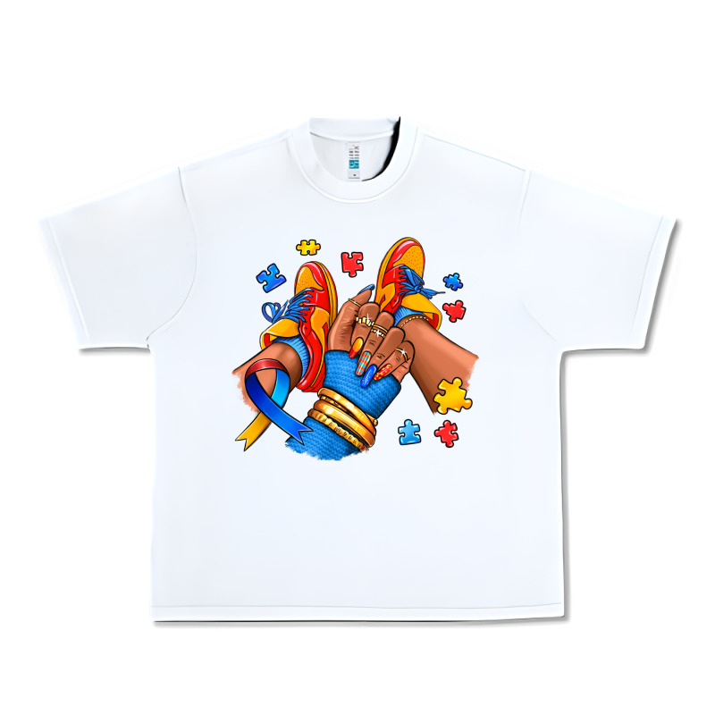 Autism Afro Girl Sneakers Urban Heavy Tee by RanaPortraitStore | Teevron