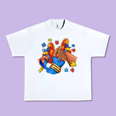 Autism Afro Girl Sneakers Urban Heavy Tee Designed By Ranaportraitstore