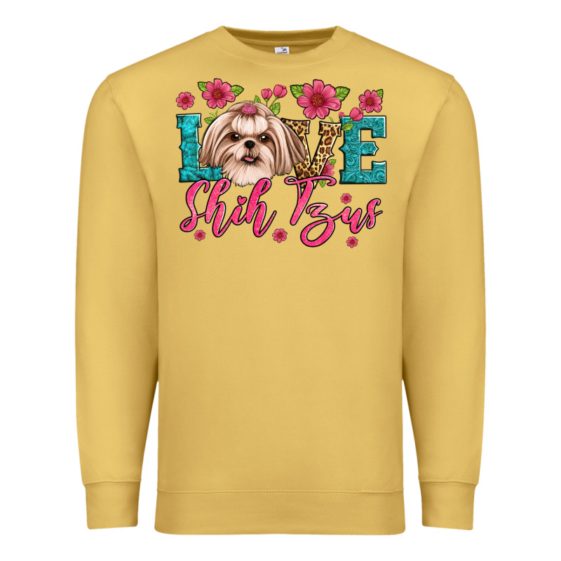 Love Shih Tzus Premium Sweatshirt by Artiststas | Teevron