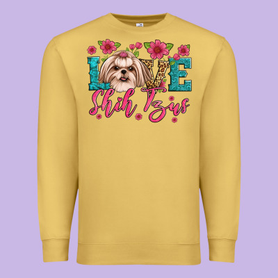 Love Shih Tzus Premium Sweatshirt Designed By Artiststas