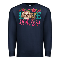 Navy love shih tzus Premium Sweatshirt - Artiststas