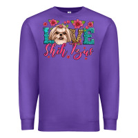 Purple love shih tzus Premium Sweatshirt - Artiststas