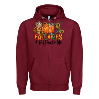 Burgundy fall vibes and that nurse life Zipper Hoodie - CowhideDigitalArt