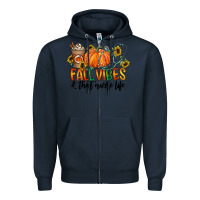 Navy fall vibes and that nurse life Zipper Hoodie - CowhideDigitalArt