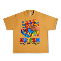 Peanut Butter Autism accept love understand afro girl sneakers Urban Heavy Tee - RanaPortraitStore
