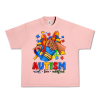 Salmon Autism accept love understand afro girl sneakers Urban Heavy Tee - RanaPortraitStore