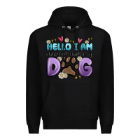 Black hello i am obsessed with my dog Premium Hoodie - MaliasSmallBusiness