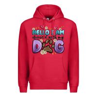 Cardinal hello i am obsessed with my dog Premium Hoodie - MaliasSmallBusiness