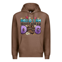 Chestnut hello i am obsessed with my dog Premium Hoodie - MaliasSmallBusiness