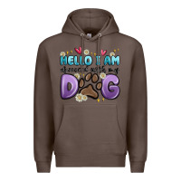 Coffee hello i am obsessed with my dog Premium Hoodie - MaliasSmallBusiness