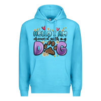 Ocean Blue hello i am obsessed with my dog Premium Hoodie - MaliasSmallBusiness