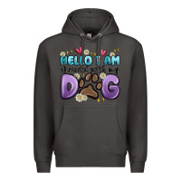 Smoke hello i am obsessed with my dog Premium Hoodie - MaliasSmallBusiness