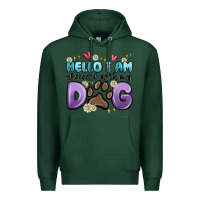 Sports Green hello i am obsessed with my dog Premium Hoodie - MaliasSmallBusiness