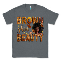 Charcoal Heather brown skin beauty Classic Tee - Zillion Design Studio