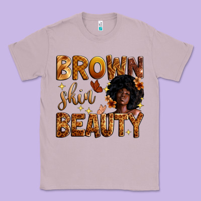 Brown Skin Beauty Classic Tee Designed By Zillion Design Studio