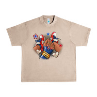 French Oak Baseball afro girl sneakers Urban Heavy Tee - RanaPortraitStore