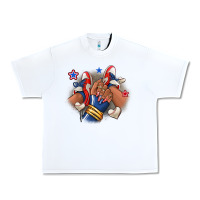 White Baseball afro girl sneakers Urban Heavy Tee - RanaPortraitStore