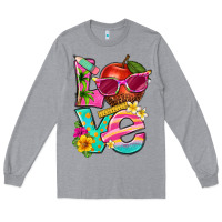Heather Grey love summer teacher Long Sleeve Tee - texasbilliewilder