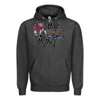 Charcoal Heather most loved mother Zipper Hoodie - SublimationCraftShop