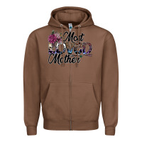 Chestnut most loved mother Zipper Hoodie - SublimationCraftShop