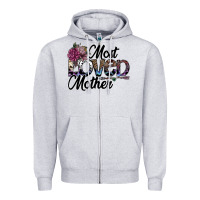 Heather Grey most loved mother Zipper Hoodie - SublimationCraftShop