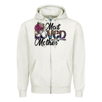 Oatmeal Heather most loved mother Zipper Hoodie - SublimationCraftShop