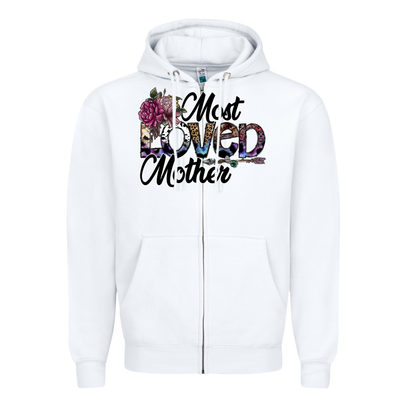 Most Loved Mother Zipper Hoodie by SublimationCraftShop | Teevron