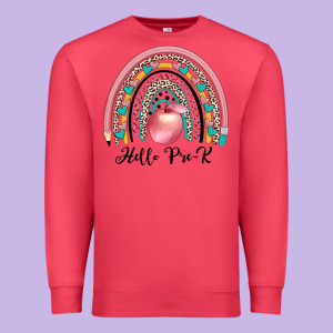 Hello Pre K Premium Sweatshirt Designed By Jahusdesignshop