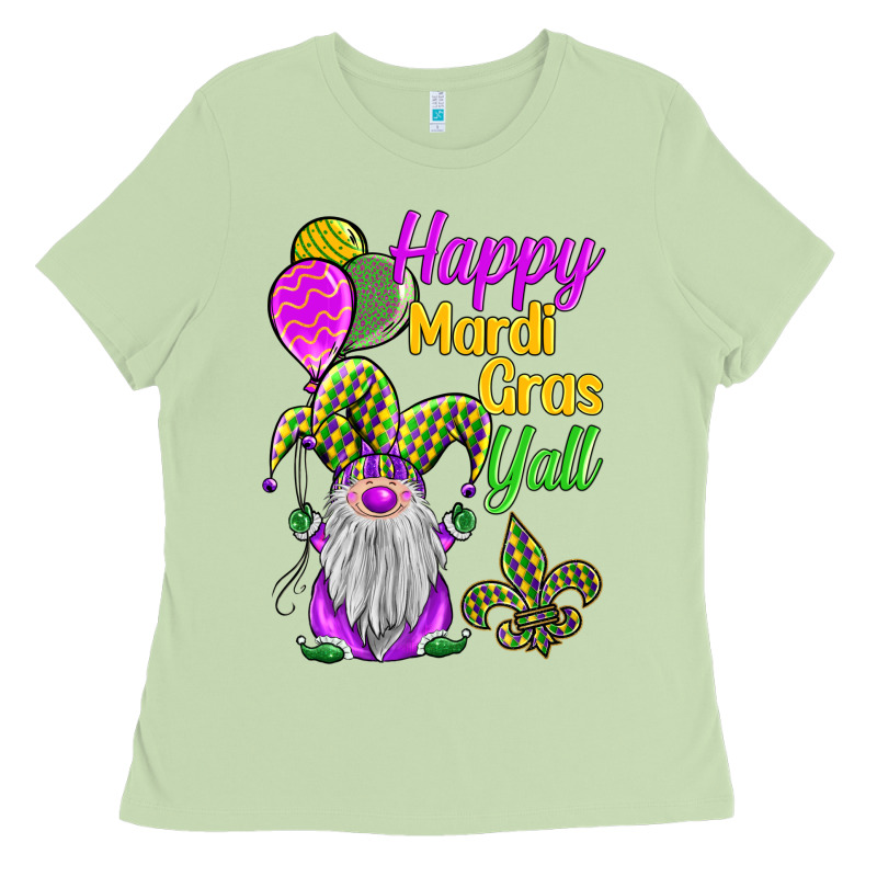 Happy Mardi Gras Y'all Ladies Tee by BarkalooDesign | Teevron