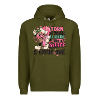 Army Green torn between lookin' like a snack and eatin' one Premium Hoodie - MaliasSmallBusiness