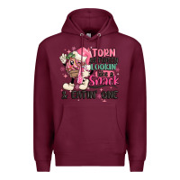 Burgundy torn between lookin' like a snack and eatin' one Premium Hoodie - MaliasSmallBusiness
