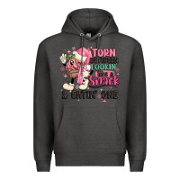 Charcoal Heather torn between lookin' like a snack and eatin' one Premium Hoodie - MaliasSmallBusiness