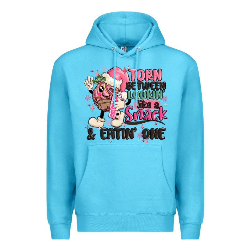 Torn Between Lookin' Like A Snack And Eatin' One Premium Hoodie by MaliasSmallBusiness | Teevron