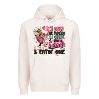 Pale Pink torn between lookin' like a snack and eatin' one Premium Hoodie - MaliasSmallBusiness