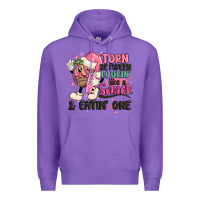 Purple torn between lookin' like a snack and eatin' one Premium Hoodie - MaliasSmallBusiness