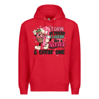 Red torn between lookin' like a snack and eatin' one Premium Hoodie - MaliasSmallBusiness