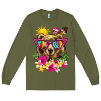 Army Green mama bear summer Long Sleeve Tee - texasbilliewilder