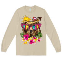 Mushroom mama bear summer Long Sleeve Tee - texasbilliewilder