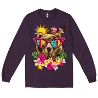 Plum mama bear summer Long Sleeve Tee - texasbilliewilder