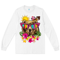 White mama bear summer Long Sleeve Tee - texasbilliewilder
