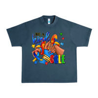 Midnight Navy Be a kind sole Autism afro girl sneakers Urban Heavy Tee - RanaPortraitStore