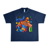 Navy Be a kind sole Autism afro girl sneakers Urban Heavy Tee - RanaPortraitStore