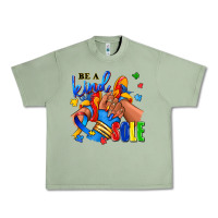 Oil Green Be a kind sole Autism afro girl sneakers Urban Heavy Tee - RanaPortraitStore