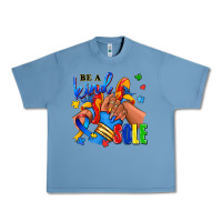 Pebble Blue Be a kind sole Autism afro girl sneakers Urban Heavy Tee - RanaPortraitStore